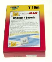 Y16M Micromax Staubsaugerbeutel, 4 Stück + 2 Filter, Filterclean FL0044-K