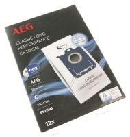 GR201SM S-Bags Staubbeutel passend für Aeg Classic Long Performance 12 Stück + 1 Mikrofilter, Electrolux / Aeg 9001688242