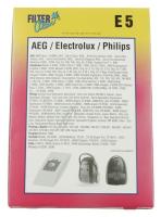E5/PH5 Staubbeutel für Progress /Electrolux /Philips, 5 Stück, Filterclean 000282-K